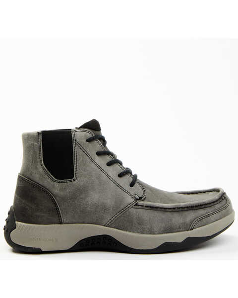 Image #2 - Cody James Men's Trusted Glacier Lace-Up Casual Chelsea Boots - Moc Toe , Grey, hi-res