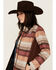 Image #2 - Cowgirl Hardware Women's Desert Serape Striped Softshell Jacket, Brown, hi-res
