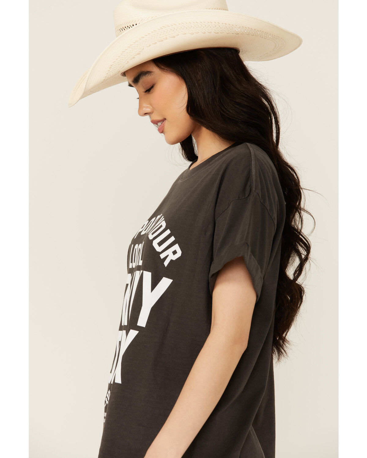 Image #2 - Girl Dangerous Women's Honky Tonk Short Sleeve Graphic Tee, Grey, hi-res