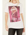 Image #2 - Gina Tees Women's Parton The Sass Short Sleeve Graphic Tee, White, hi-res