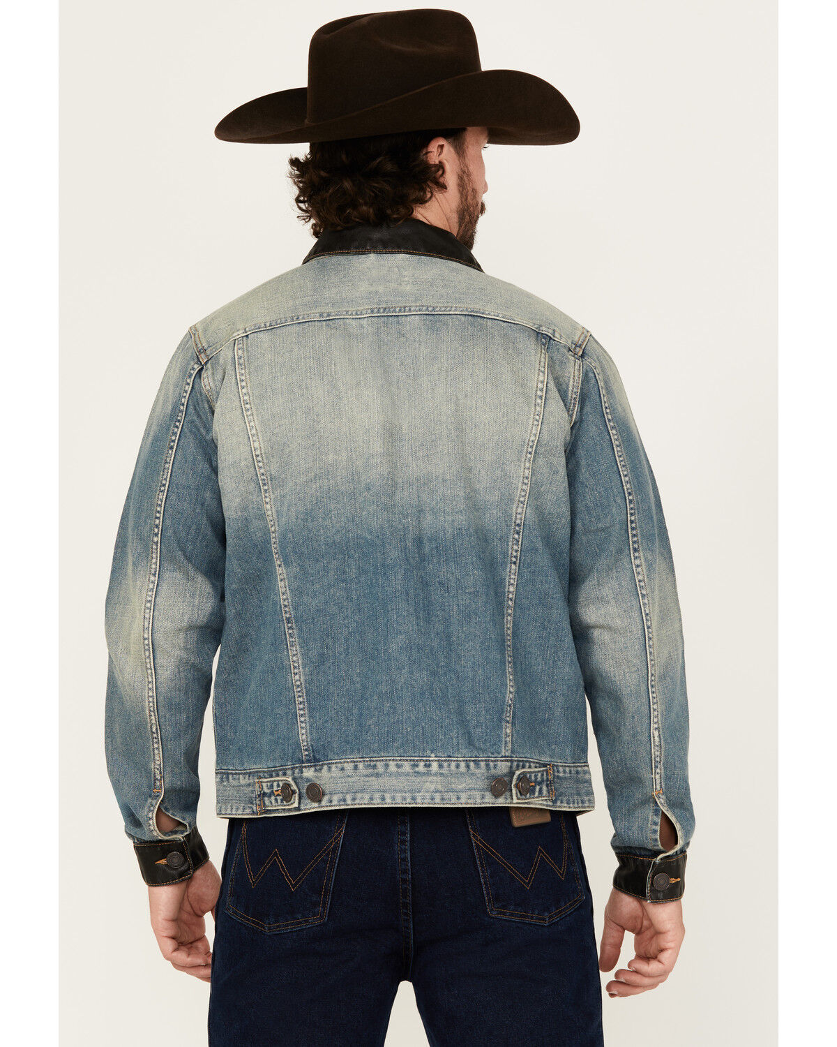 Image #4 - Moonshine Spirit Men's Slasher Medium Wash Denim Jacket, Medium Wash, hi-res