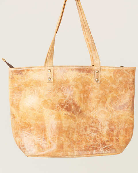 Corral Women's Distressed Leather Tote Bag, Natural, hi-res
