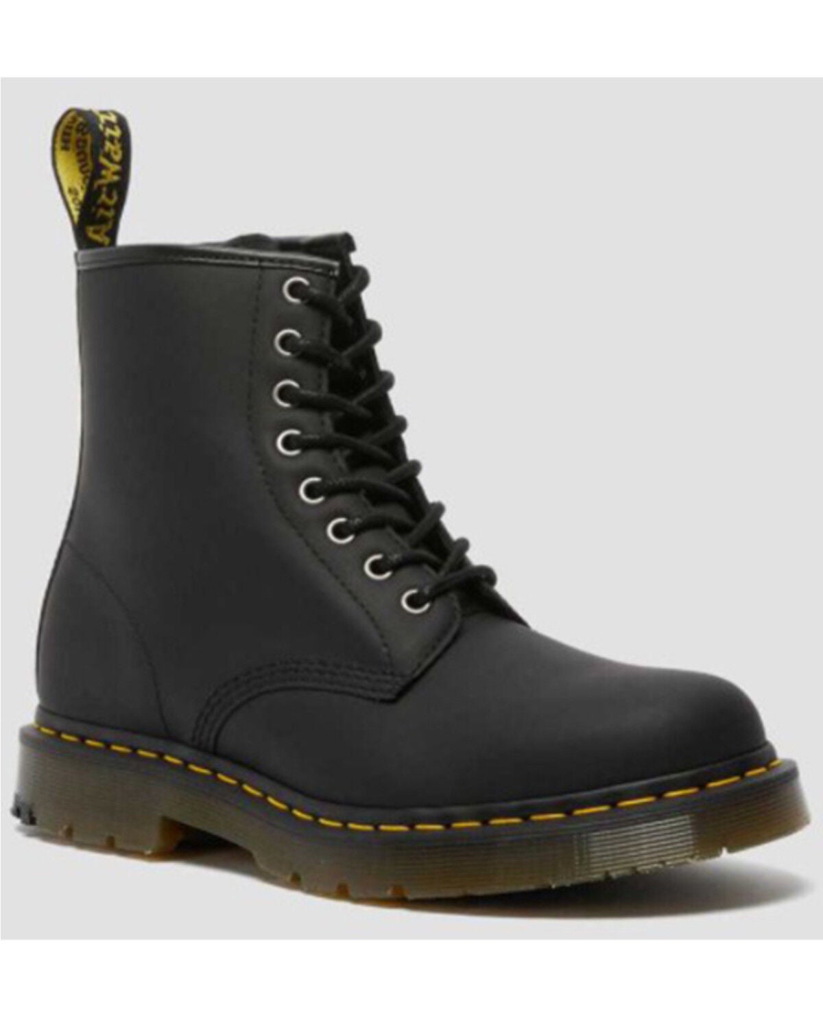 Dr. Martens Wintergrip Matte 8 Eye Lace-Up Boots - Round Toe, Black, hi-res