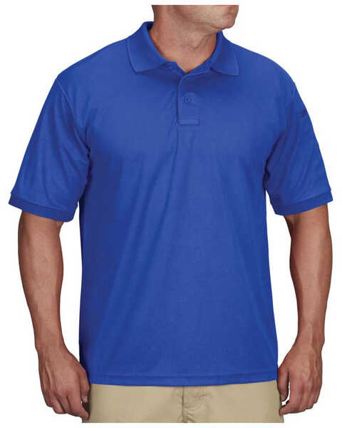 Propper Men's Solid Uniform Short Sleeve Work Polo Shirt , Blue, hi-res