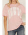 Image #3 - Ariat Women's Howdy Short Sleeve Graphic Tee, Pink, hi-res