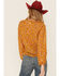 Image #3 - Wild Moss Women's Ruffle Neck Peasant Blouse, Mustard, hi-res