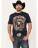 Image #1 - Affliction Men's AC Eagle Fire Short Sleeve Graphic T-Shirt, Black, hi-res