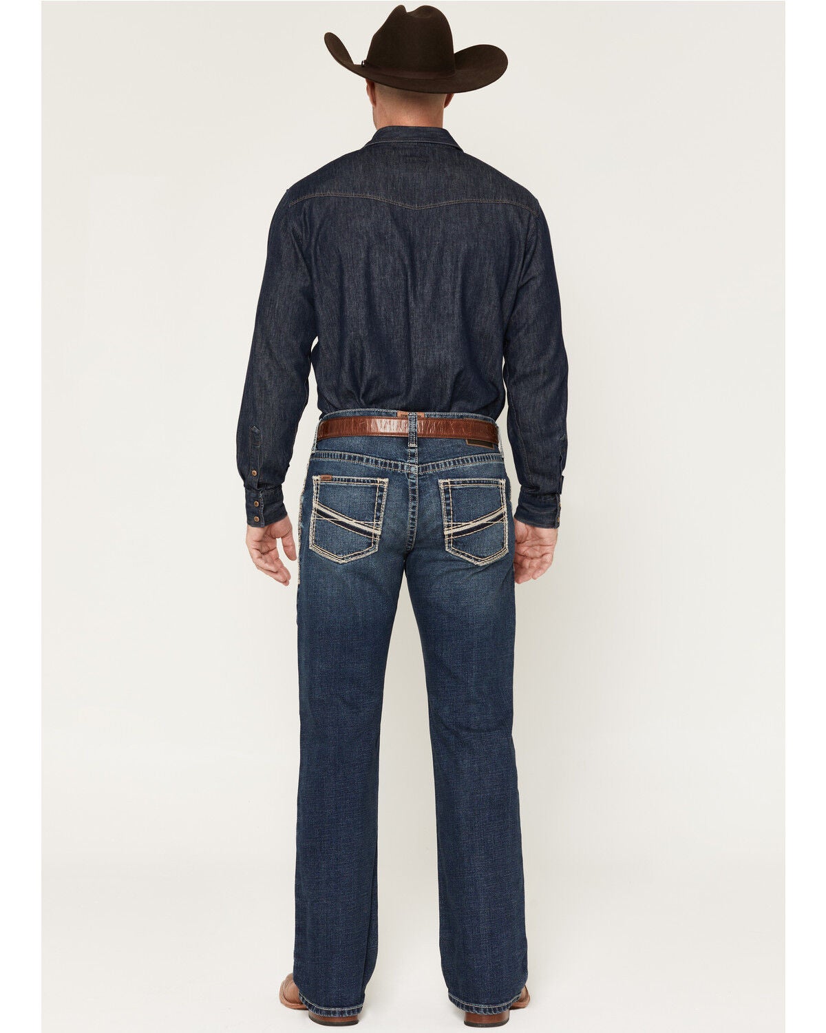 Image #3 - Ariat Men's M4 Silverton Crawford Medium Wash Relaxed Bootcut Stretch Denim Jeans - Big, Medium Wash, hi-res