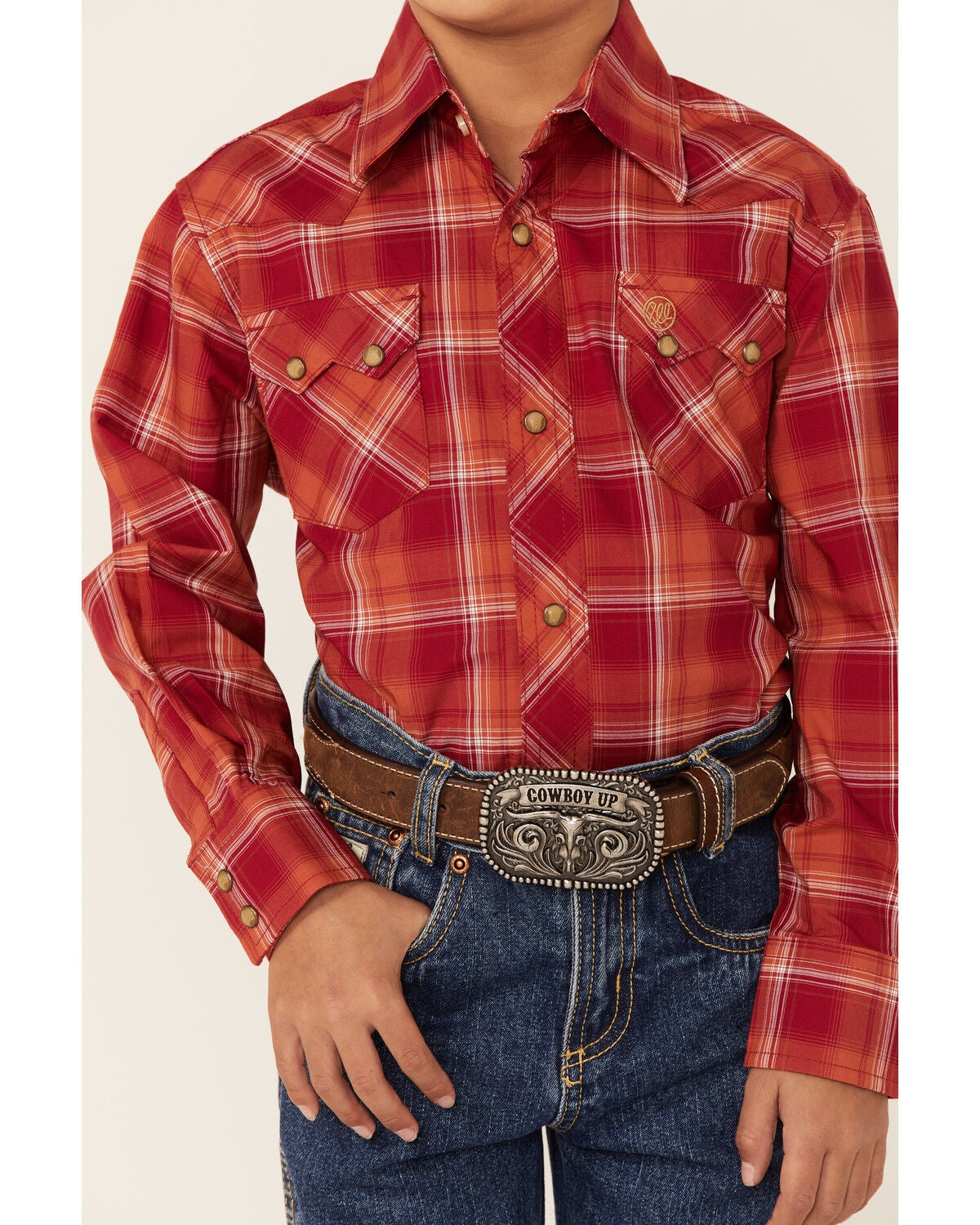 Wrangler Retro Boys' Red Plaid Long 