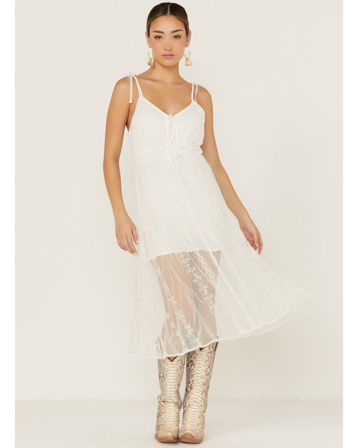 Image #1 - Shyanne Women's Lace Midi Dress, Ivory, hi-res