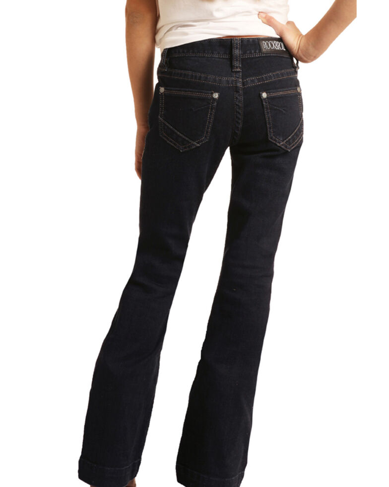 Rock & Roll Denim Girls' Basic Trouser Jeans, Blue, hi-res