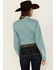 Image #4 - Cinch Women's Printed Long Sleeve Button-Down Western Shirt, Light Blue, hi-res
