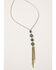 Shyanne Women's Claire Linear Multi Concho Fringe Necklace, Silver, hi-res
