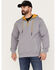 Brothers & Sons Men's French Terry Anorak 1/4 Zip Hooded Pullover, Dark Grey, hi-res