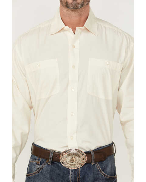 Image #3 - Resistol Men's Long Sleeve Button Down Western Shirt , Off White, hi-res