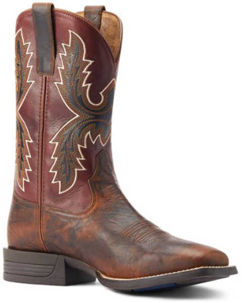 Image #1 - Ariat Men's Pay Window Bartop Western Performance Boots - Broad Square Toe, Brown, hi-res