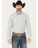 Image #1 - Cody James Men's Dagget Paisley Print Long Sleeve Snap Western Shirt - Tall, White, hi-res