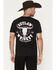 Image #1 - Cowboy Hardware Men's Outlaw Whiskey Short Sleeve Graphic T-Shirt, Black, hi-res