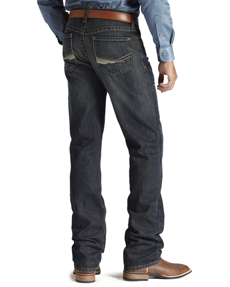 Ariat Men's M2 Dusty Road Dark Wash Relaxed Bootcut Jeans, Denim, hi-res