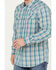 Image #3 - Moonshine Spirit Men's Agave Plaid Print Long Sleeve Western Snap Shirt, Grey, hi-res