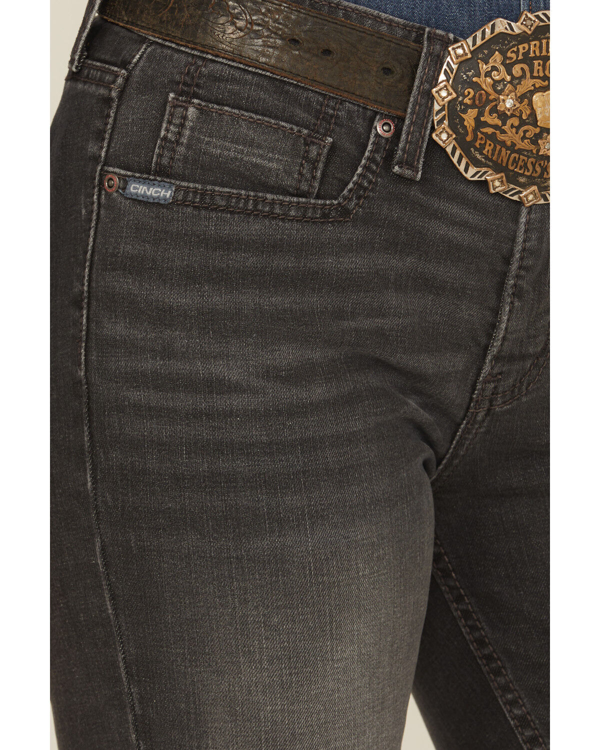 Image #2 - Cinch Women's Lynden Moderate Rise Slim Trouser Stretch Denim Jeans, Black, hi-res