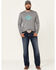 HOOey Men's Gray Habitat Bamboo Graphite Long Sleeve T-Shirt , Grey, hi-res