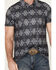 Image #3 - Rock & Roll Denim Men's Southwestern Striped Short Sleeve Button-Down Polo, Black, hi-res