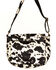Image #3 - Shyanne Women's Sorrel Cow Print Shoulder Saddle Bag Purse, Black, hi-res