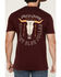 Image #4 - Troll Co Men's Homestead Logo Short Sleeve Graphic Work T-Shirt, Maroon, hi-res