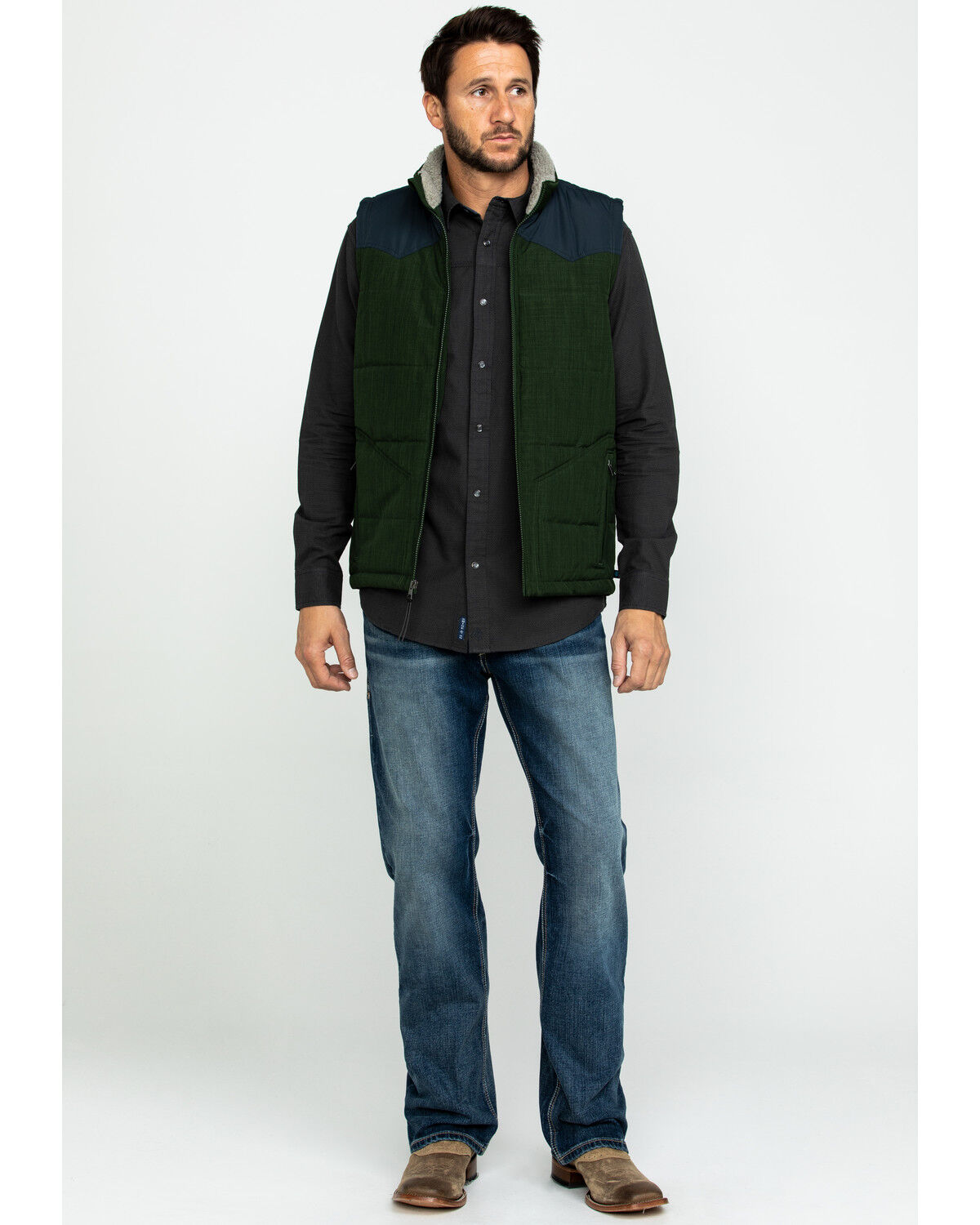 Image #6 - Cody James Core Men's Southerner Two Tone Puffer Vest - Big , , hi-res