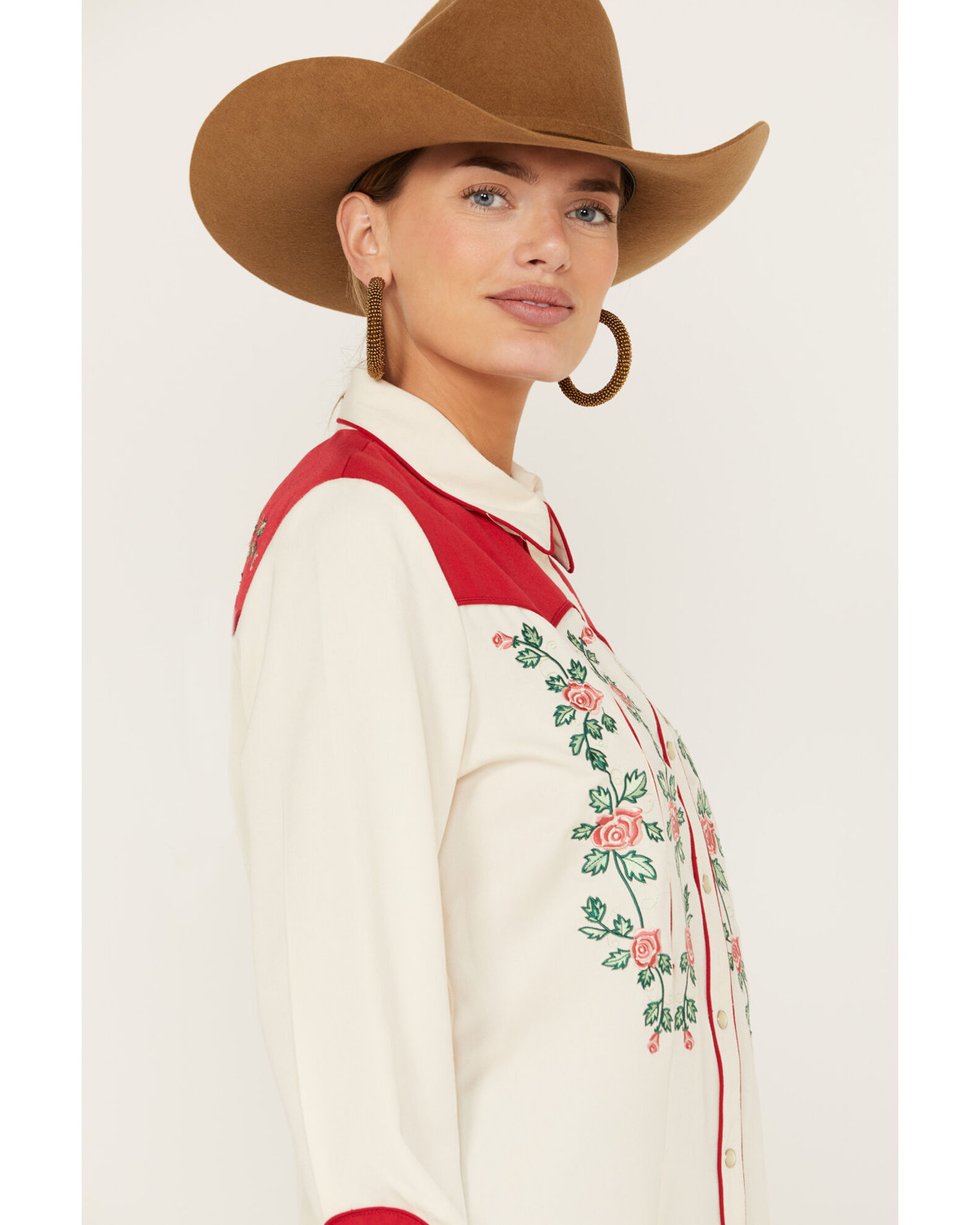 Scully Women s Floral Embroidered Long Sleeve Western Pearl Snap Shirt Sheplers