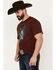 Image #2 - Moonshine Spirit Men's Bandito Short Sleeve Graphic T-Shirt, Burgundy, hi-res