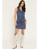 Image #1 - Idyllwind Women's Starview Studded Faux Suede Mini Skirt, Dark Blue, hi-res