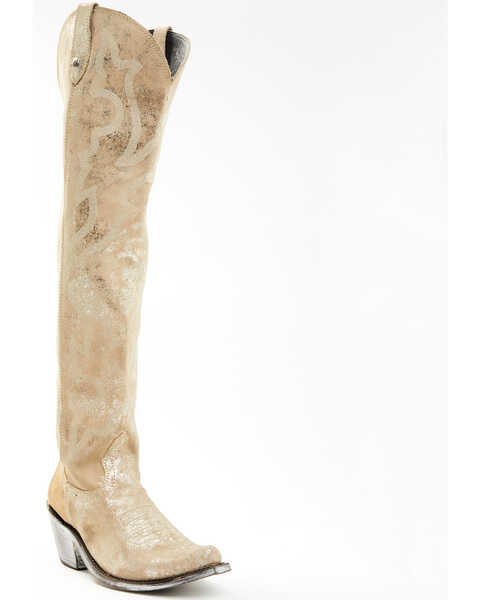Liberty Black Women's Alyssa Tall Western Boots - Snip Toe, Gold, hi-res