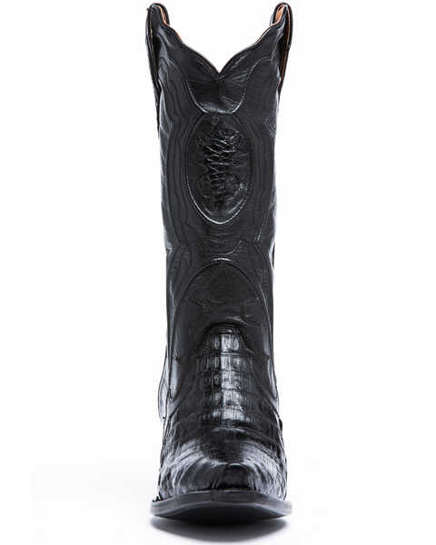 Image #4 - Dan Post Women's Black Caiman Belly Western Boots - Snip Toe, , hi-res