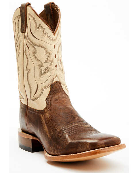 Cody James Men's Bone Western Boots - Broad Square Toe, Ivory, hi-res