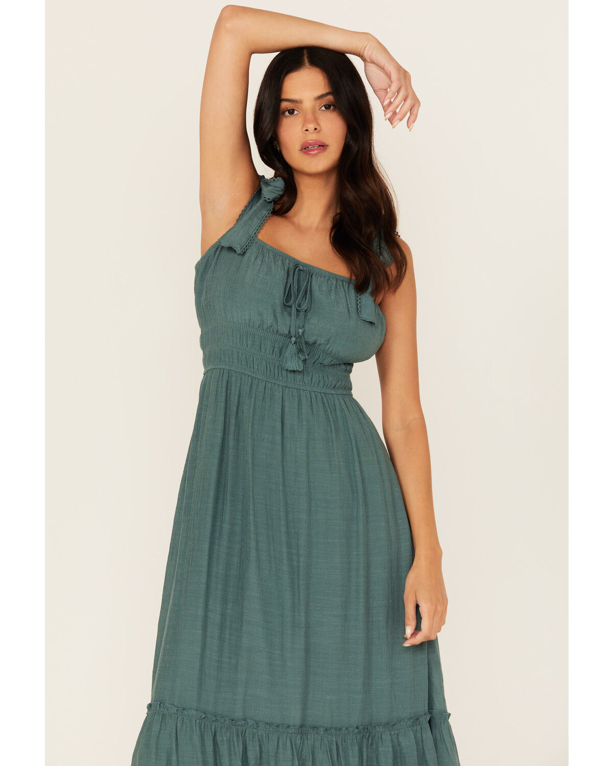 Image #5 - Trixxi Women's Smocked Waist Midi Dress, , hi-res
