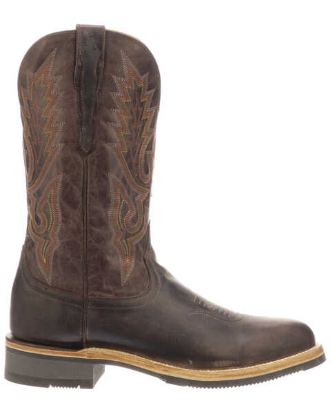 Image #2 - Lucchese Men's Rusty Western Boots - Round Toe, Dark Brown, hi-res