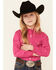 Image #1 - Wrangler Girls' Snap Long Sleeve Western Shirt , Pink, hi-res