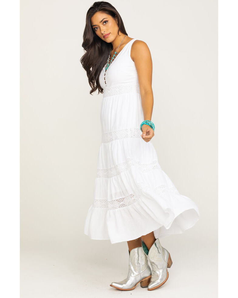 Stetson Women S White Tiered Midi Dress Sheplers