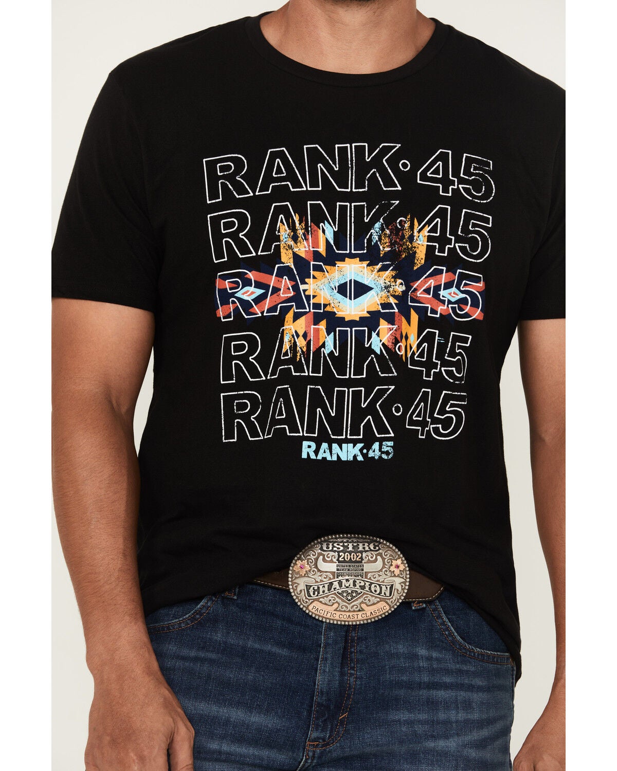 Image #3 - RANK 45&reg; Men's Strom Southwestern Print Short Sleeve Graphic T-Shirt, Black, hi-res