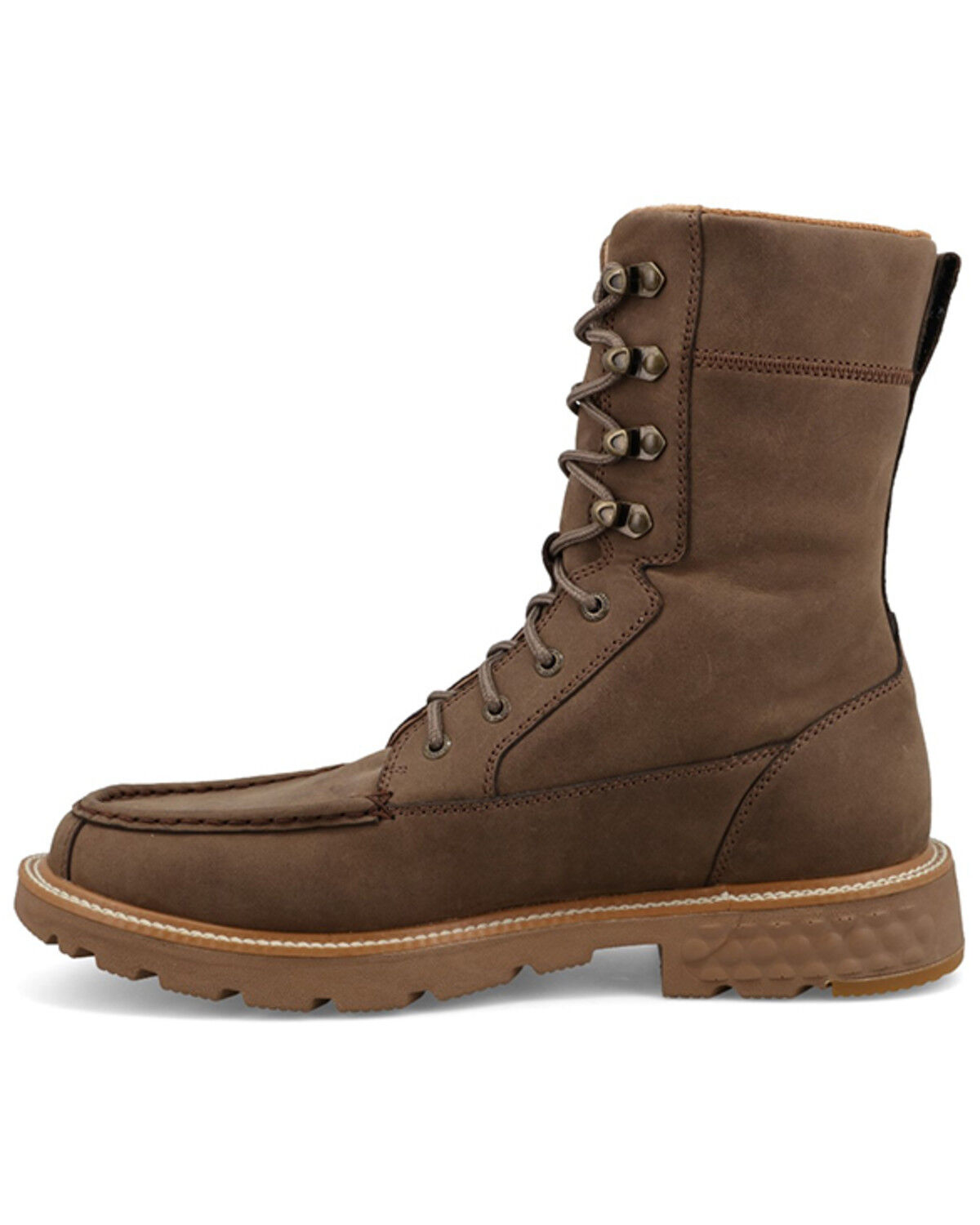 Image #3 - Twisted X Men's 9" Lace-Up Work Boots - Soft Toe, Brown, hi-res