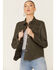 Velvet Heart Women's Olive Faux Leather Shirt Jacket , Olive, hi-res