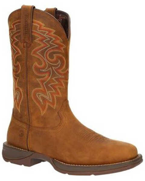 Image #1 - Durango Men's Rebel Waterproof Western Boots - Broad Square Toe, Brown, hi-res