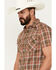 Image #2 - Pendleton Men's Frontier Plaid Print Short Sleeve Pearl Snap Western Shirt, Brown, hi-res