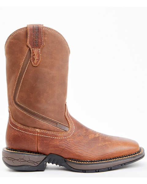 Brothers & Sons Men's Lite Western Performance Boots - Broad Square Toe, Brown, hi-res