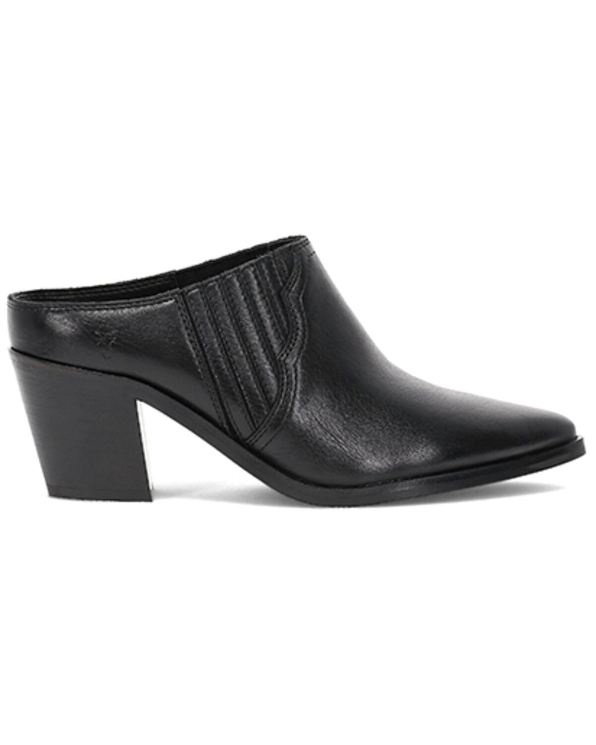 Image #2 - Frye Women's Sara Western Mules, Black, hi-res