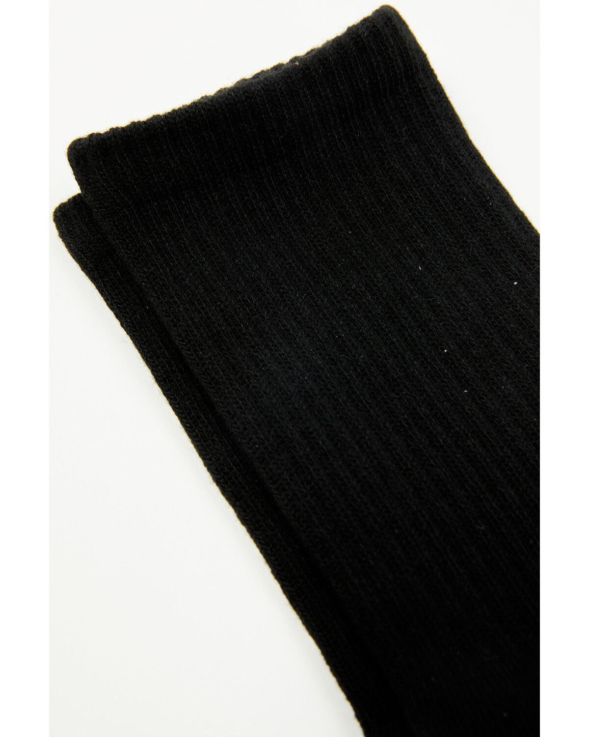 Image #2 - Boot Barn Kids' Basic 3-Pack Crew Socks, Black, hi-res