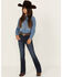 Image #1 - Shyanne Girls' Dark Wash Bootcut Stretch Jeans, Dark Wash, hi-res