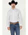 Image #1 - Wrangler Men's Classics Geo Print Long Sleeve Button-Down Western Shirt - Tall , White, hi-res